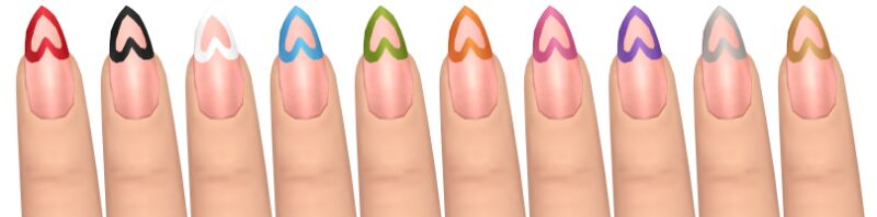 Heart Shaker Nails by Trillyke 3 sims 4 cc heart shaker nails by trillyke 2