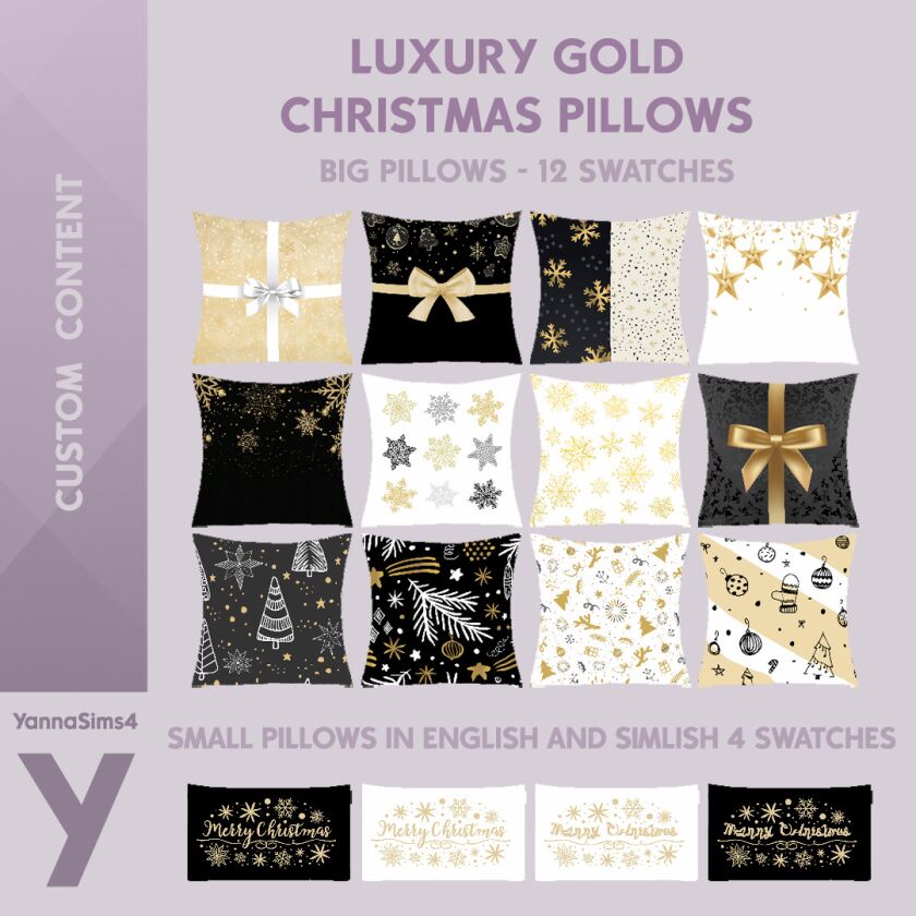 Unique Decorative Pillows for a Festive Season 1 Unique Decorative Pillows for a Festive Season Sims 4 CC