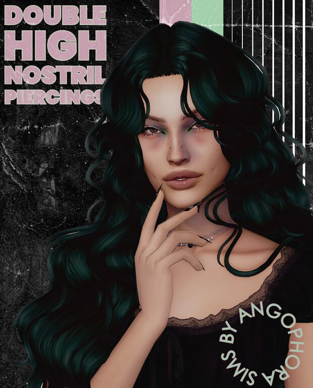 Discover Stunning High Nostril Piercings! 2 sims 4 cc high nostril piercings by angophorasims 2