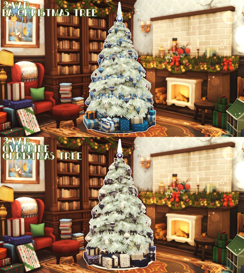 sims 4 cc holiday tree gifts override collab with oduvnix 3