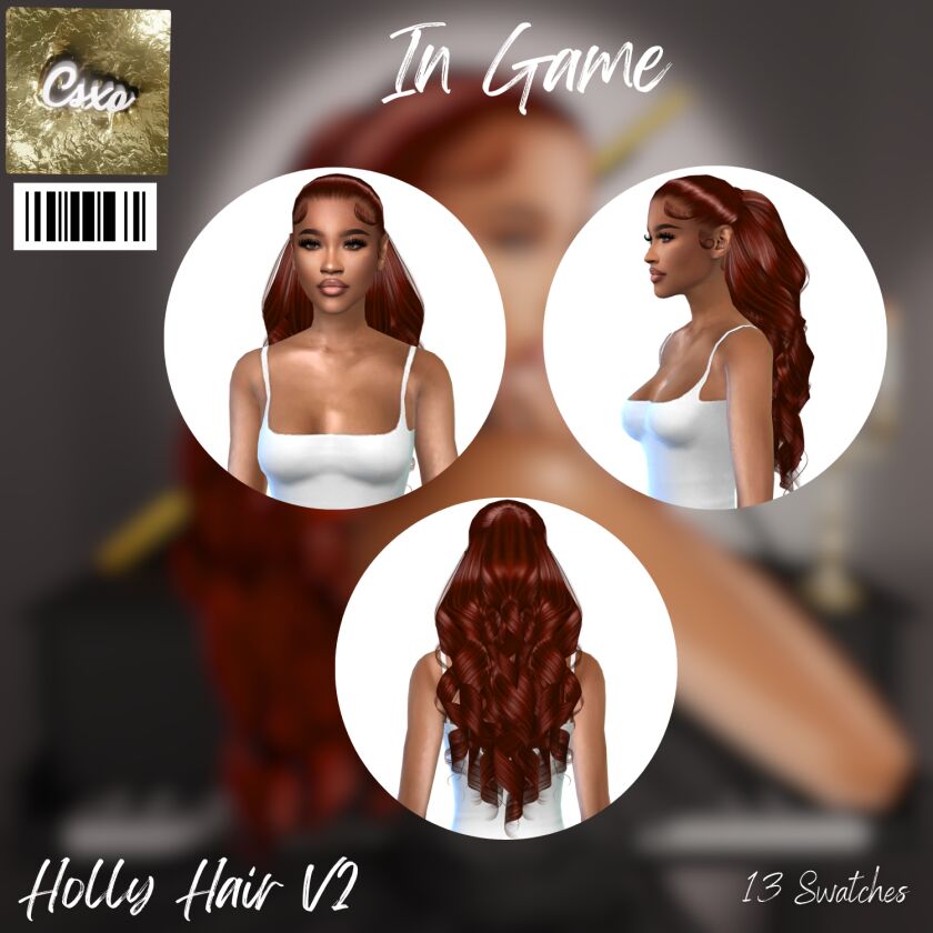 sims 4 cc holly hair v2 2