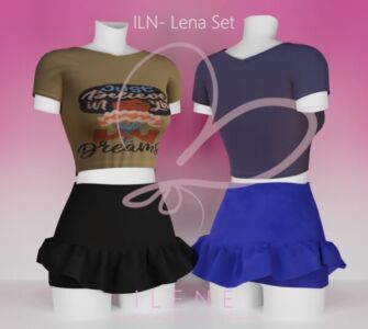 Stylish ILN. Lena Set for Everyday Wear Sims 4 CC
