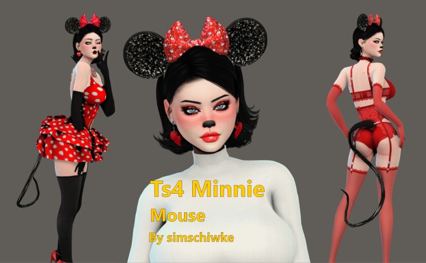 Inspired By Minnie Mouse Sims 4 CC
