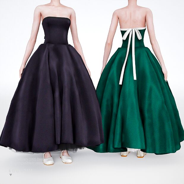 Isaac Mizrahi 1995 Dress by Charonlee 2 sims 4 cc isaac mizrahi 1995 dress by charonlee 2
