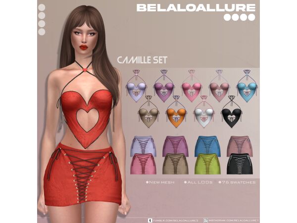 Elegant Jeanne Dress by Belaloallure 2 sims 4 cc jeanne dress by belaloallure 3