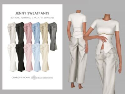 Stylish Jenny Sweatpants for Women Sims 4 CC