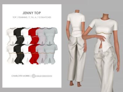 Jenny Top by Charlotte_Morris Sims 4 CC