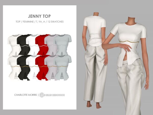 Jenny Top by Charlotte_Morris 1 Jenny Top by Charlotte_Morris Sims 4 CC