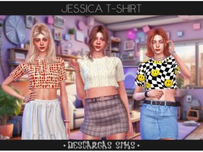 Jessica T-Shirt Sims 4 CC