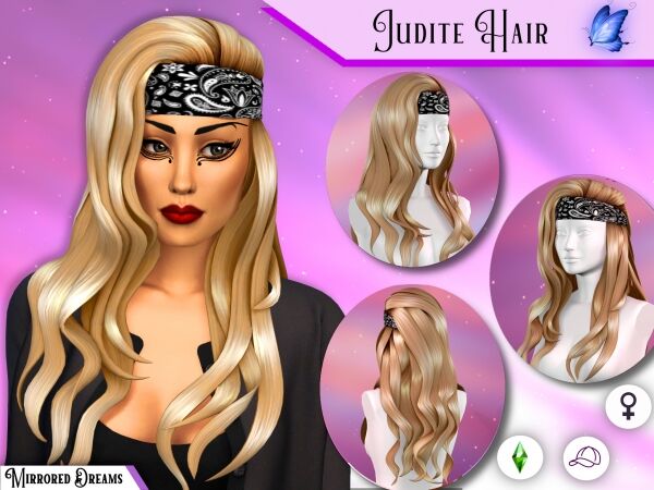 Gaga-Inspired Judite Hair Sims 4 CC