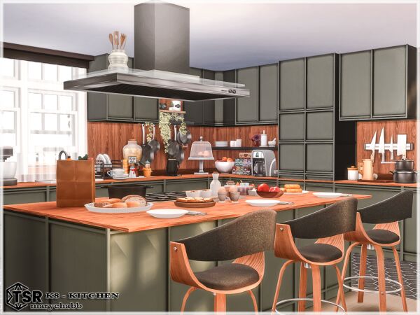 Fully Equipped K8 Kitchen Sims 4 CC