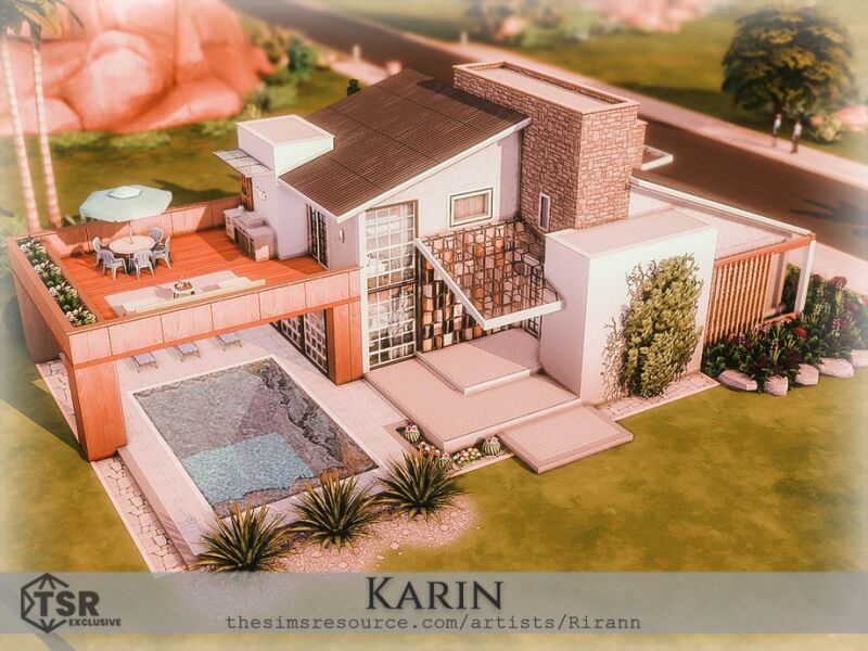 Karin - No CC: Simple Residential House 6 sims 4 cc karin no cc by rirann 4