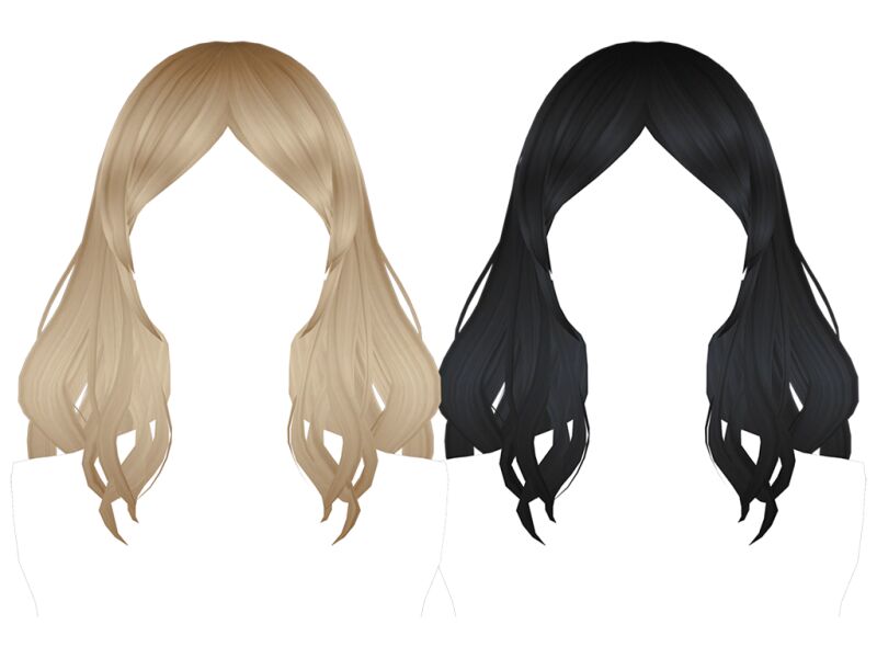 Kelly - Long Wavy Hairstyle 2 sims 4 cc kelly long wavy hairstyle 2