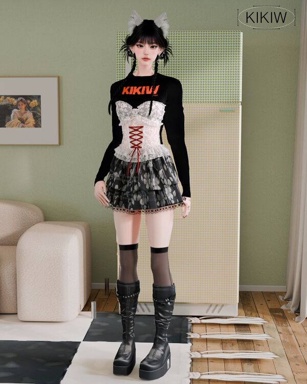Kikiw.studio OOTD Inspiration 1 Kikiw.studio OOTD Inspiration Sims 4 CC