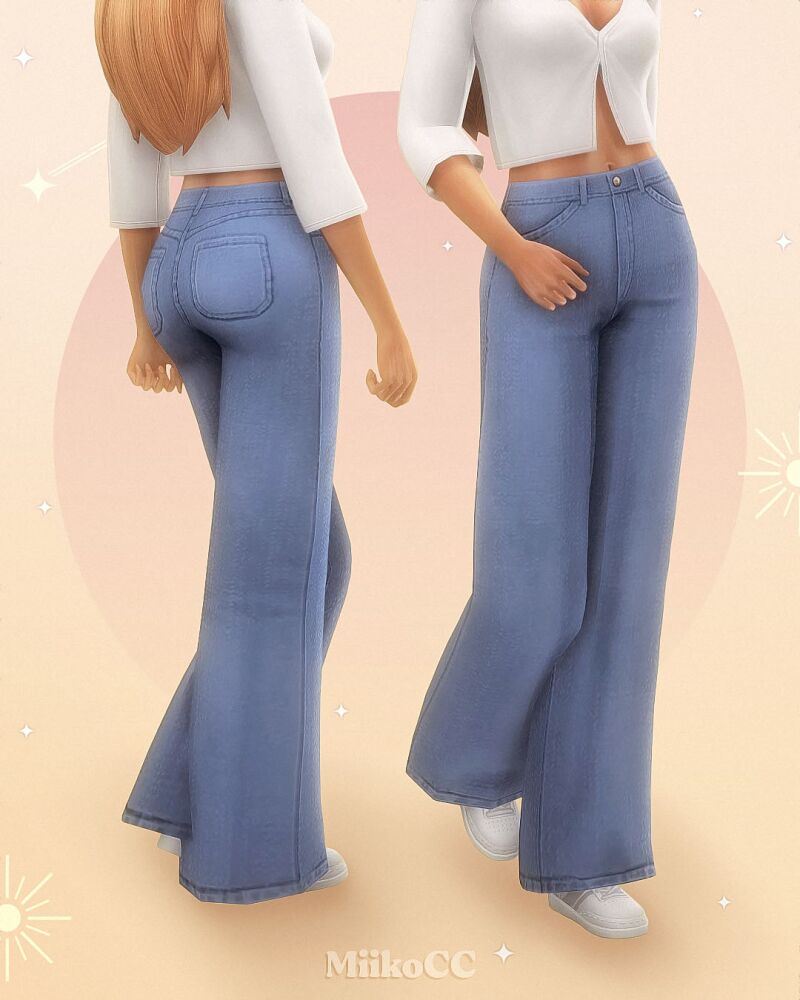 sims 4 cc lace and laceless jeans by miikocc 2