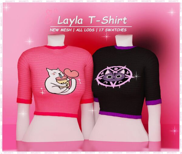 Layla T-Shirt ♡ By Irisarity 1 Layla T-Shirt ♡ By Irisarity Sims 4 CC