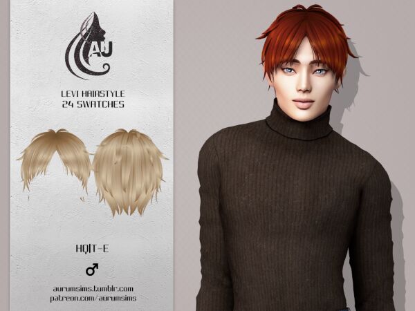 Levi - Short Hairstyle 1 Levi – Short Hairstyle Sims 4 CC