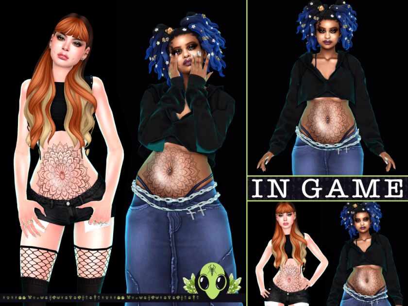 Exclusive Lifetime Tattoo for All Ages 3 sims 4 cc lifetime tattoo tsr exclusive x1 colour x5 3