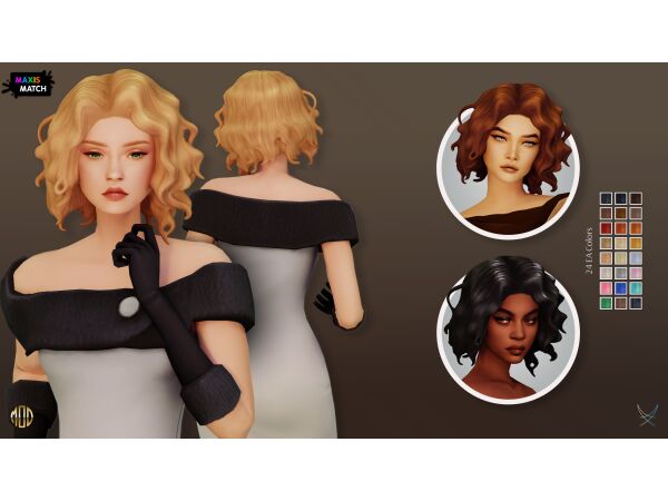 Lily Hairstyle By Aeris 1 Lily Hairstyle By Aeris Sims 4 CC