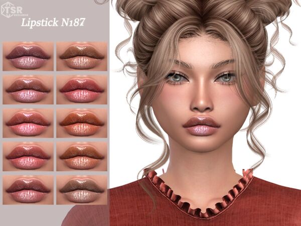 Lipstick N187: Must-Have for Your Makeup Collection 1 Lipstick N187: Must-Have for Your Makeup Collection Sims 4 CC