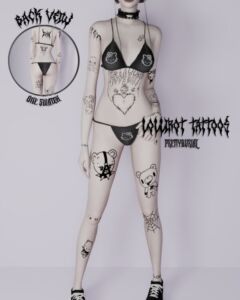 Lollirot Tattoos by Prettyburial Sims 4 CC