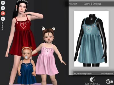 Love I Dress- Child by Katpurpura Sims 4 CC
