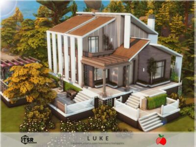 Stunning No CC House by Melapples Sims 4 CC