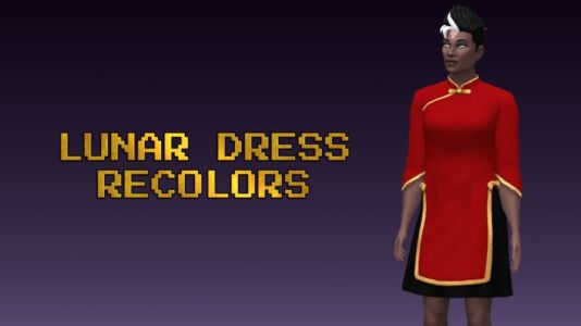 Lunar New Year Dress Recolors Sims 4 CC