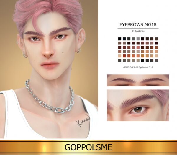 M-Eyebrows G18 By Gpme 1 M-Eyebrows G18 By Gpme Sims 4 CC