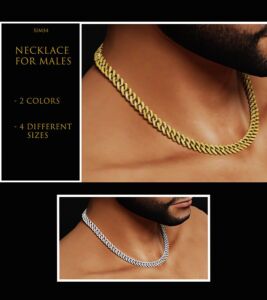 Stylish Male Necklace from Exzentra Sims 4 CC