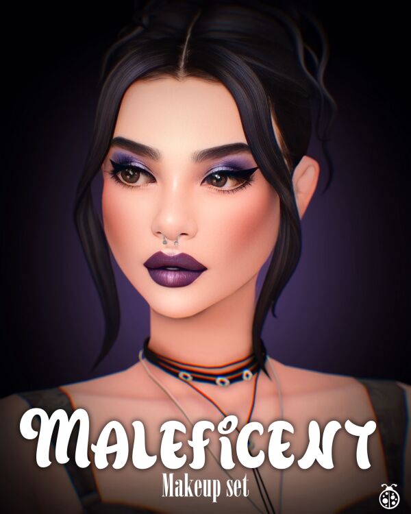Enchanting Maleficent Makeup Set 1 Enchanting Maleficent Makeup Set Sims 4 CC
