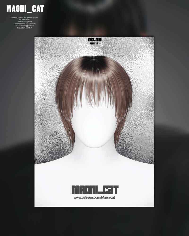 sims 4 cc maoni cat hair no 30 ver 1 2