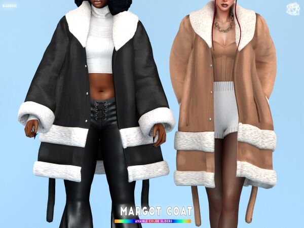 Margot Fur Coat Accessory Sims 4 CC