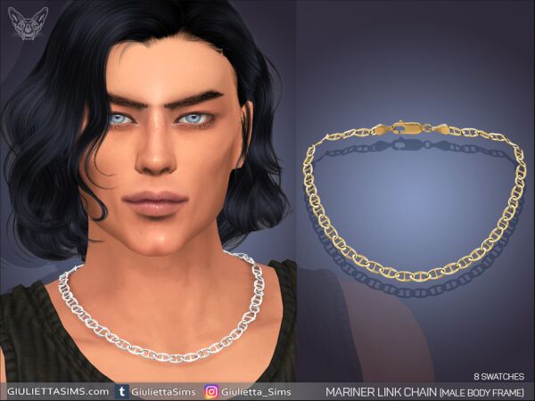 Mariner Chain Necklace for Men 1 Mariner Chain Necklace for Men Sims 4 CC