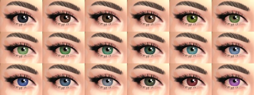sims 4 cc maxis default eyes 18 colors heterocromia left and 3