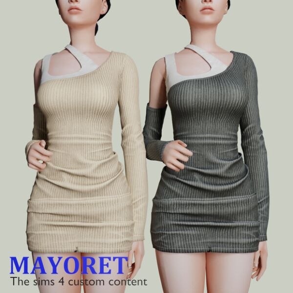 Elegant Mayoret-May Dress Sims 4 CC