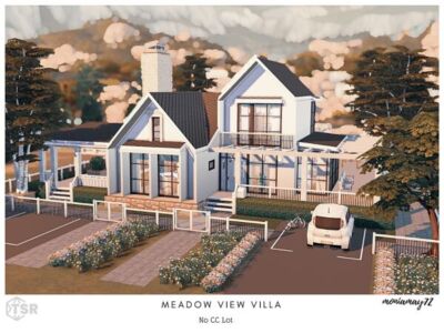 Charming Meadow View Villa Sims 4 CC