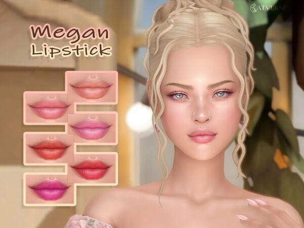 Megan Lipstick - Soft and Natural Glow 1 Megan Lipstick – Soft and Natural Glow Sims 4 CC