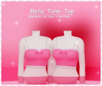 Stylish Melia Tank-Top by Irisarity Sims 4 CC