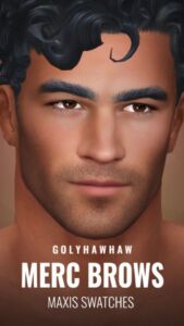 Mercernary Brows by Golyhawhaw Sims 4 CC