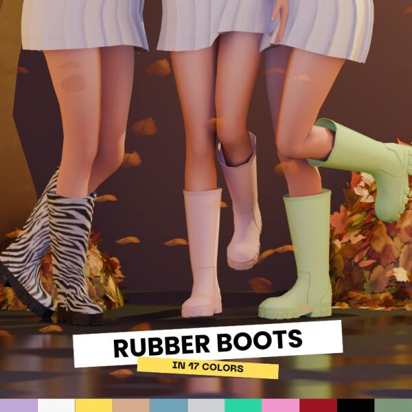 Stylish Rubber Boots for Every Occasion 1 Stylish Rubber Boots for Every Occasion Sims 4 CC