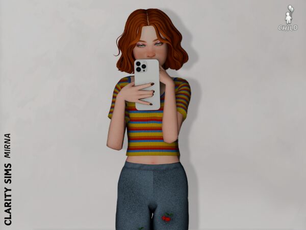 Stylish Mirna Top for Kids Sims 4 CC