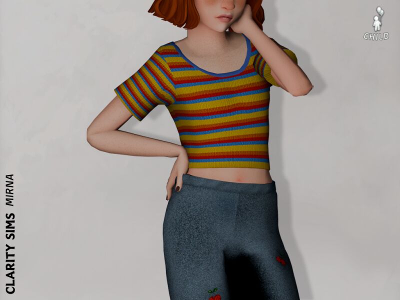 sims 4 cc mirna top child 2