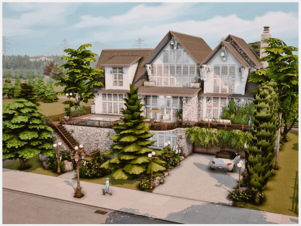 Stunning MM Family Brick House 1 Stunning MM Family Brick House Sims 4 CC