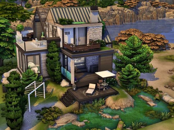 Modern Hill House 2: A Contemporary Abode 1 Modern Hill House 2: A Contemporary Abode Sims 4 CC