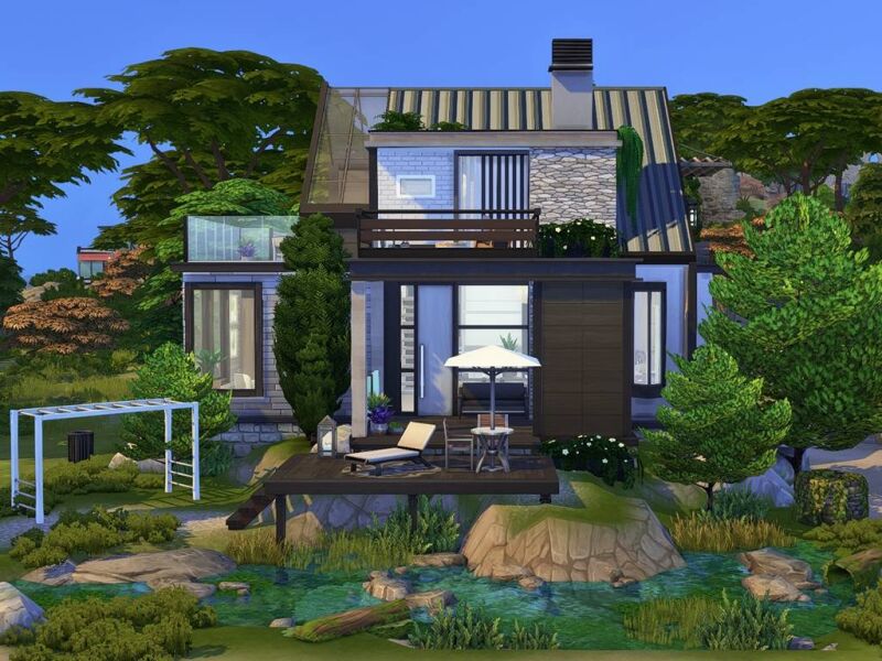 Modern Hill House 2: A Contemporary Abode 2 sims 4 cc modern hill house 2 by raydesign9 3