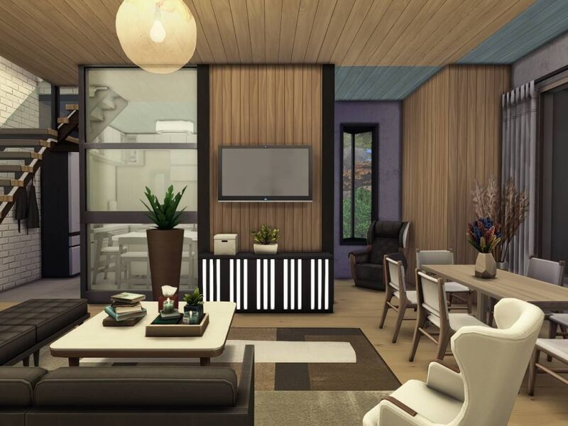 Modern Hill House 2: A Contemporary Abode 4 sims 4 cc modern hill house 2 by raydesign9 5