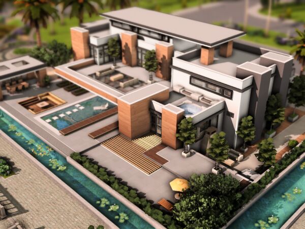 Stunning Modern Mansion Build 1 Stunning Modern Mansion Build Sims 4 CC