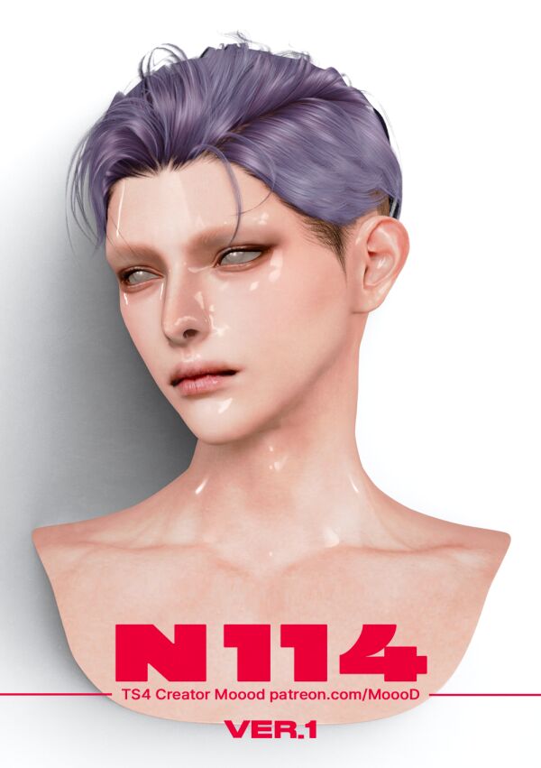 Moood Hair N114 - VER1 By Moood 1 Moood Hair N114 – VER1 By Moood Sims 4 CC