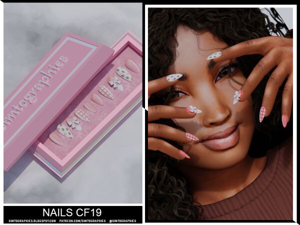 Nails CF19 1 Nails CF19 Sims 4 CC